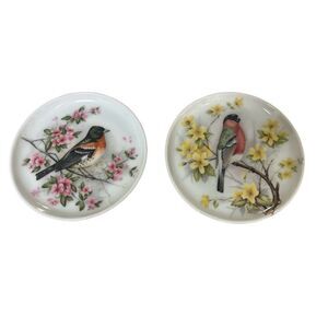 Kaiser West German porcelain bird plates set of 2